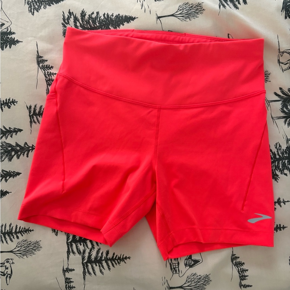Brooks Women’s Neon Pink/Orange Running Shorts